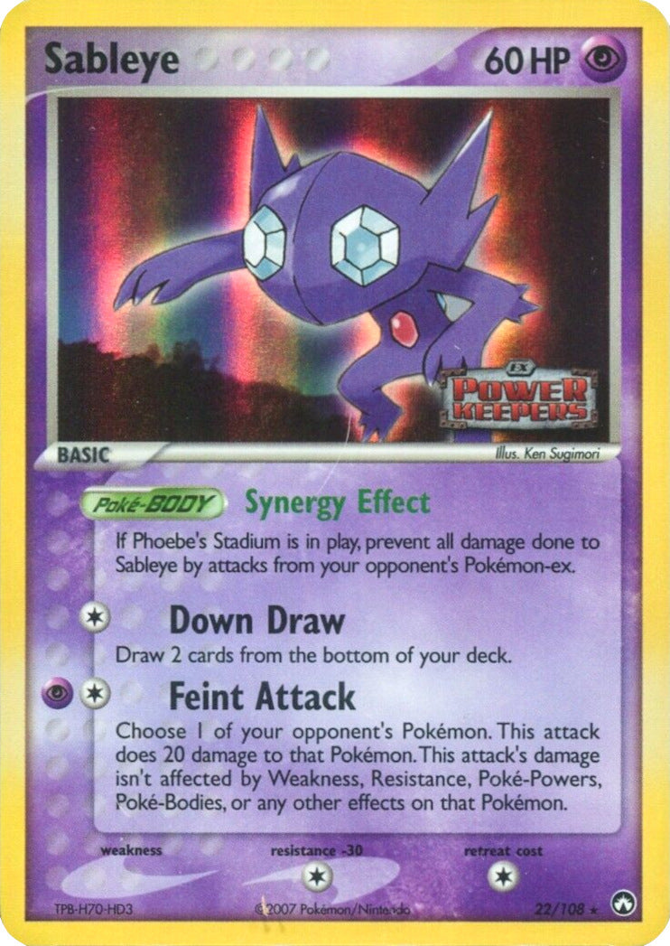 Sableye (22/108) (Stamped) [EX: Power Keepers] | Exor Games Summserside