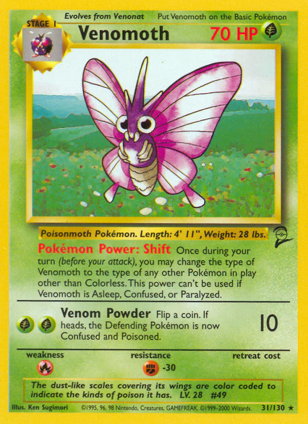 Venomoth (31/130) [Base Set 2] | Exor Games Summserside