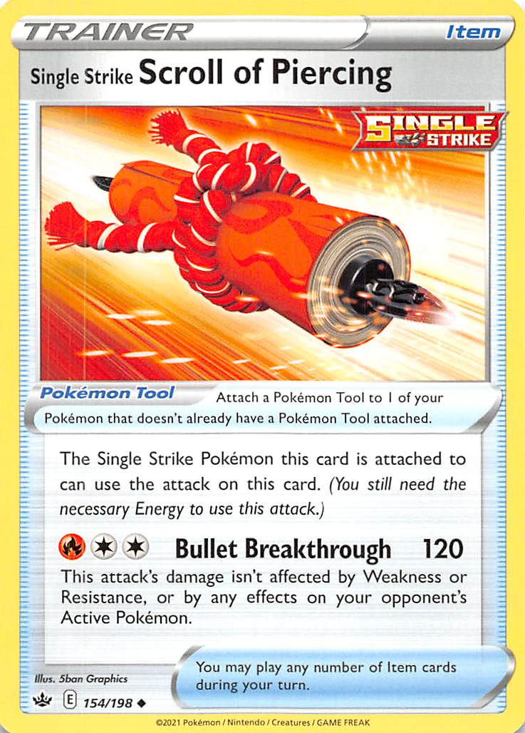 Single Strike Scroll of Piercing (154/198) [Sword & Shield: Chilling Reign] | Exor Games Summserside