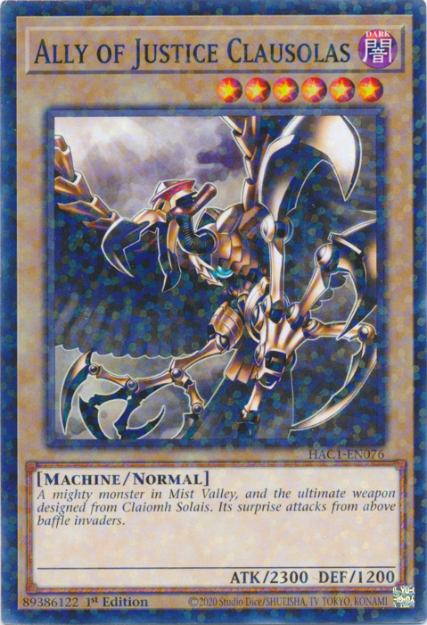 Ally of Justice Clausolas (Duel Terminal) [HAC1-EN076] Common | Exor Games Summserside