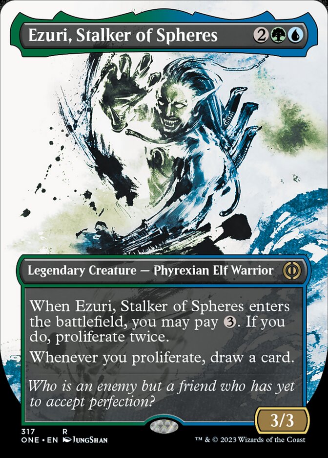 Ezuri, Stalker of Spheres (Borderless Ichor) [Phyrexia: All Will Be One] | Exor Games Summserside