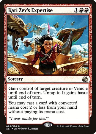 Kari Zev's Expertise [Aether Revolt Promos] | Exor Games Summserside