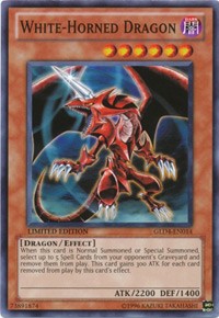 White-Horned Dragon [GLD4-EN014] Common | Exor Games Summserside