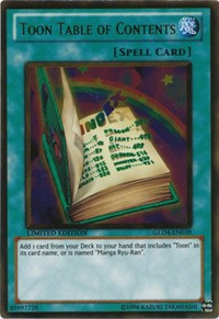Toon Table of Contents [GLD4-EN039] Gold Rare | Exor Games Summserside