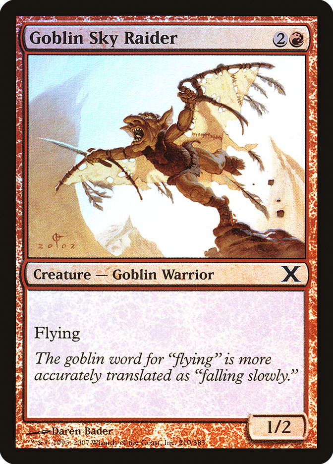 Goblin Sky Raider (Premium Foil) [Tenth Edition] | Exor Games Summserside