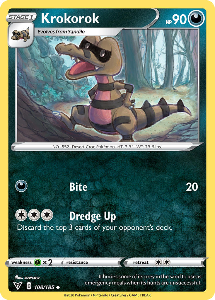 Krokorok (108/185) [Sword & Shield: Vivid Voltage] | Exor Games Summserside