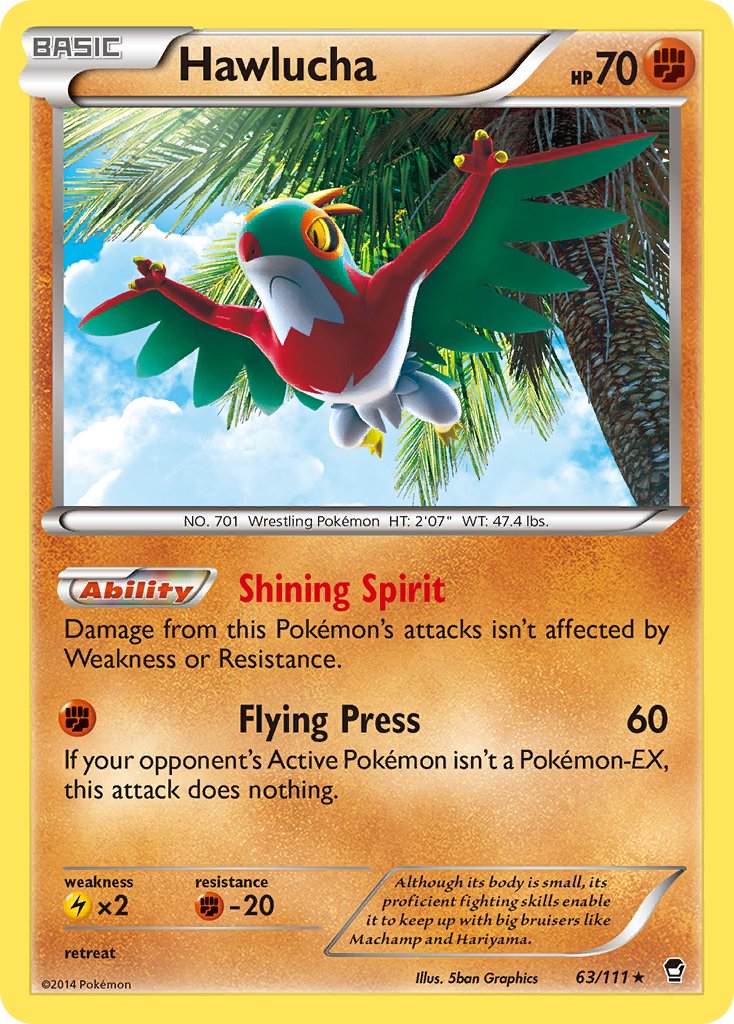 Hawlucha (63/111) (Cosmos Holo) (Blister Exclusive) [XY: Furious Fists] | Exor Games Summserside