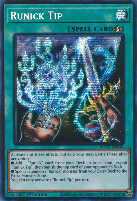 Runick Tip [MP23-EN241] Prismatic Secret Rare | Exor Games Summserside
