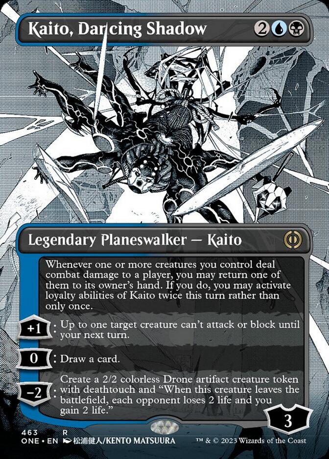 Kaito, Dancing Shadow (Borderless Manga Step-and-Compleat Foil) [Phyrexia: All Will Be One] | Exor Games Summserside