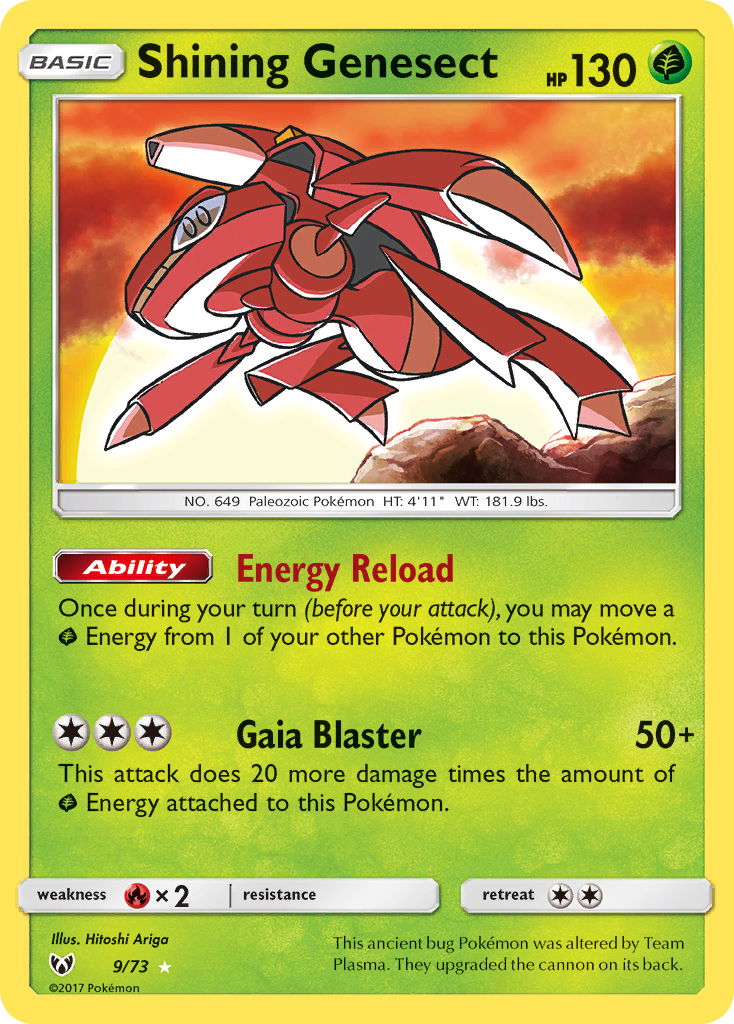 Shining Genesect (9/73) [Sun & Moon: Shining Legends] | Exor Games Summserside