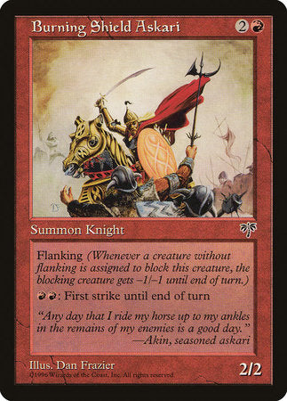 Burning Shield Askari [Mirage] | Exor Games Summserside
