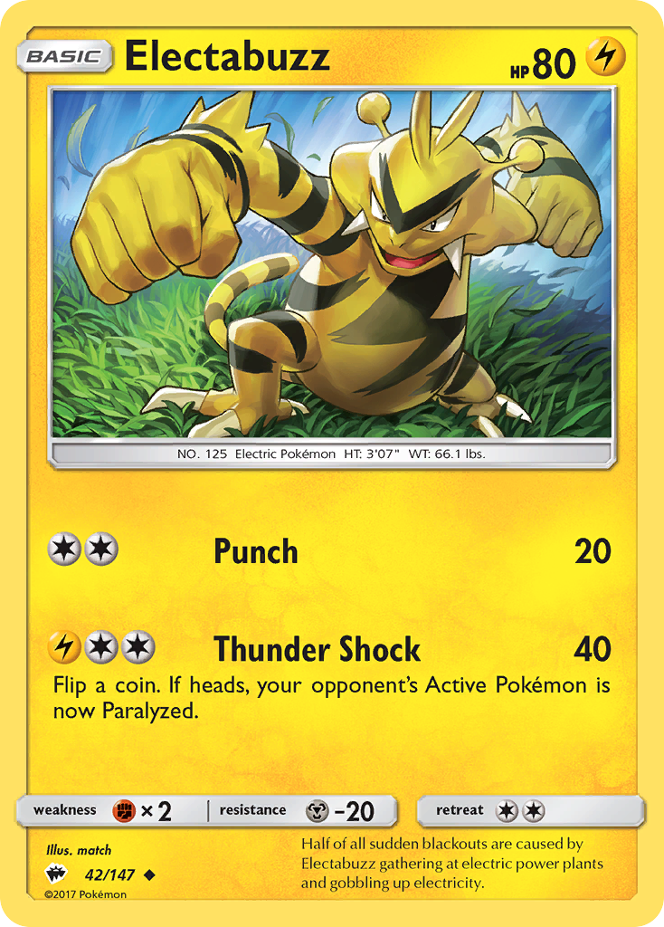 Electabuzz (42/147) [Sun & Moon: Burning Shadows] | Exor Games Summserside