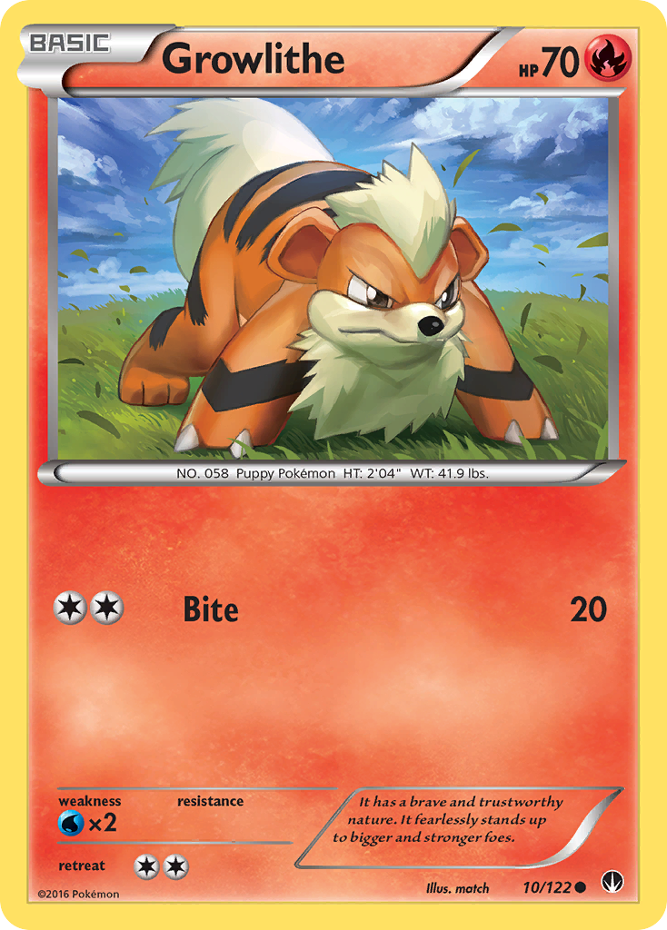 Growlithe (10/122) [XY: BREAKpoint] | Exor Games Summserside