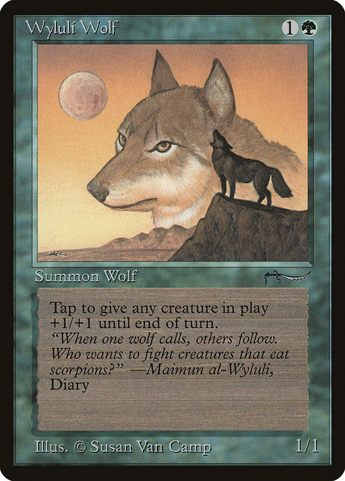 Wyluli Wolf (Light Mana Cost) [Arabian Nights] | Exor Games Summserside