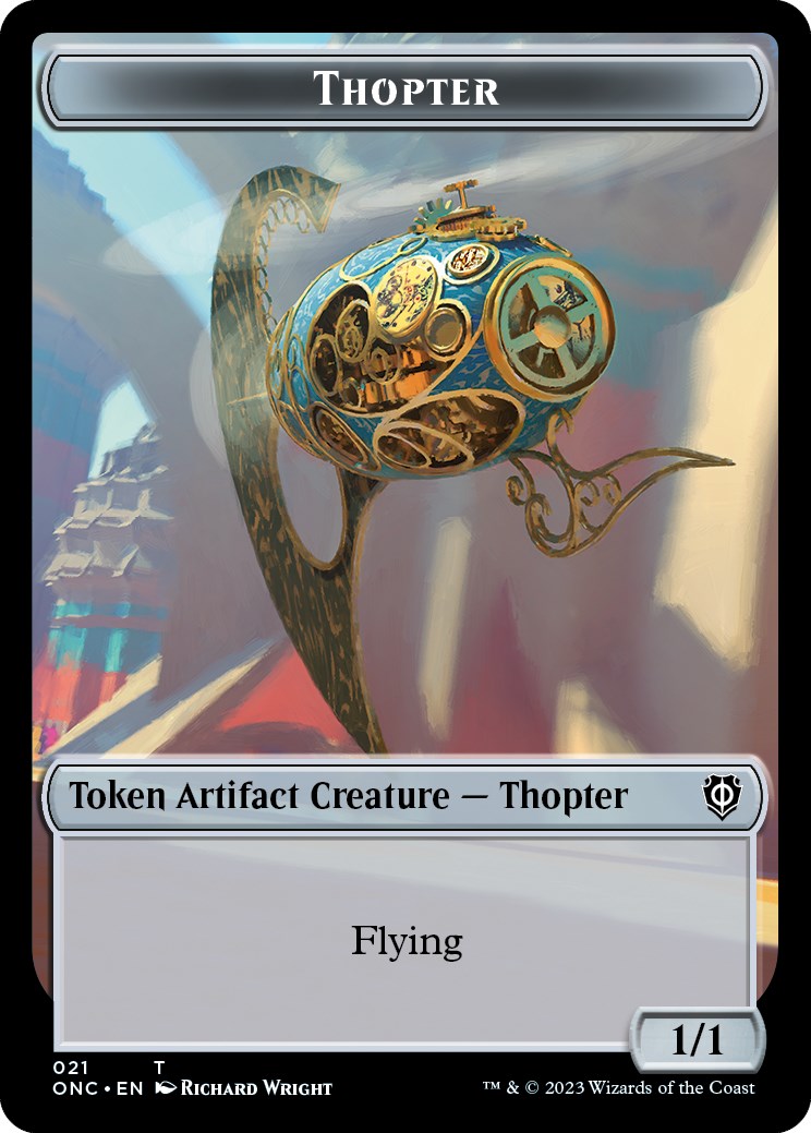 Myr // Thopter Double-Sided Token [Phyrexia: All Will Be One Commander Tokens] | Exor Games Summserside