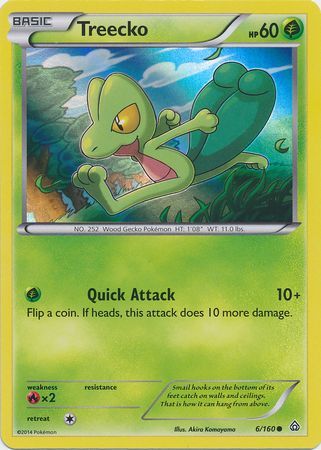 Treecko (6/160) (Sheen Holo) [XY: Primal Clash] | Exor Games Summserside