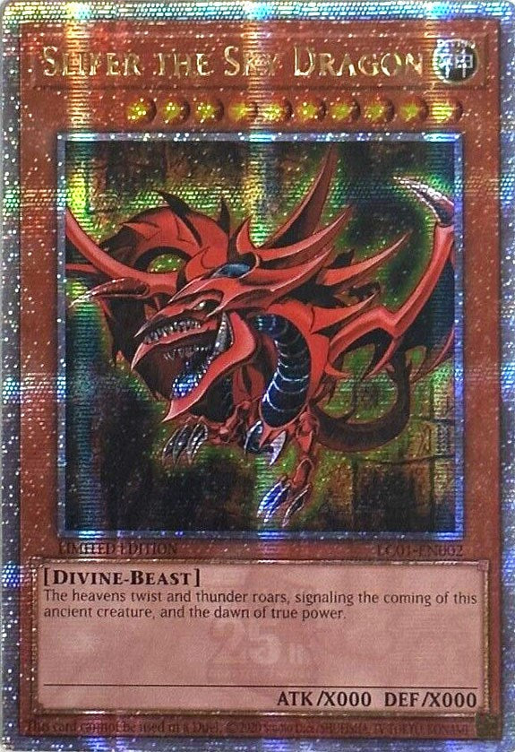 Slifer the Sky Dragon (25th Anniversary) [LC01-EN002] Quarter Century Secret Rare | Exor Games Summserside