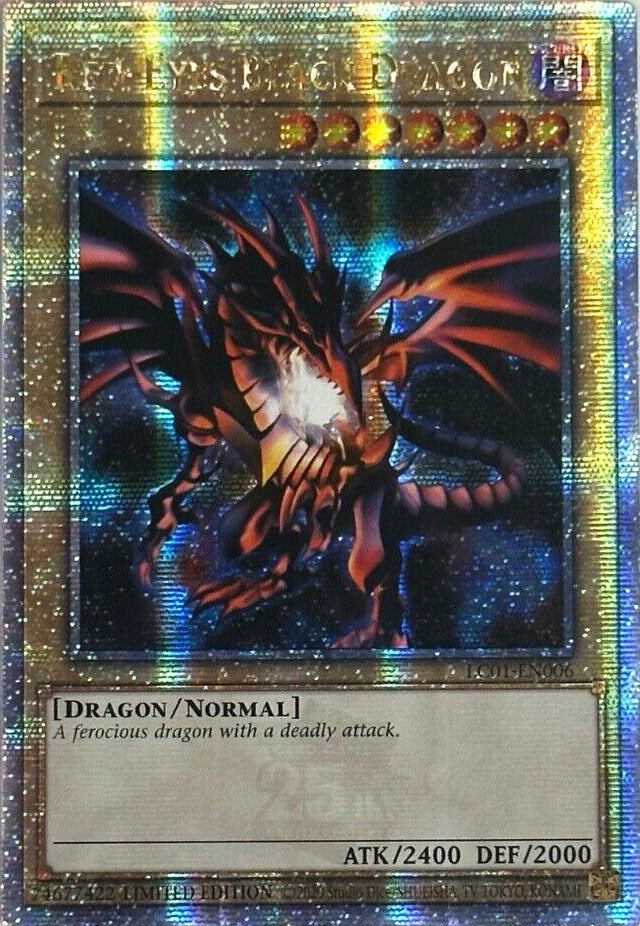 Red-Eyes Black Dragon (25th Anniversary) [LC01-EN006] Quarter Century Secret Rare | Exor Games Summserside