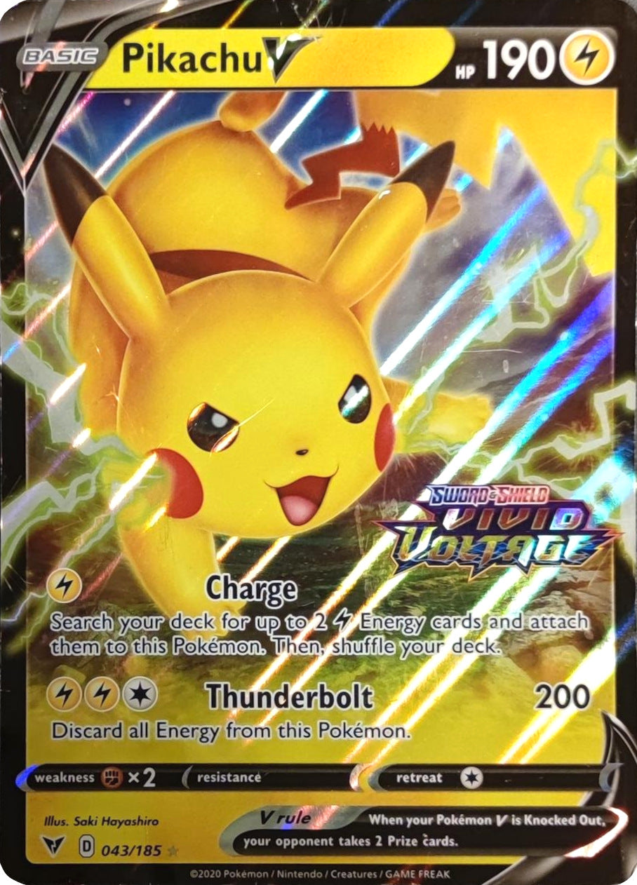 Pikachu V (043/185) (Vivid Voltage Stamp) [Sword & Shield: Vivid Voltage] | Exor Games Summserside