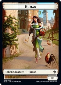 Human // Food (17) Double-sided Token [Throne of Eldraine Tokens] | Exor Games Summserside