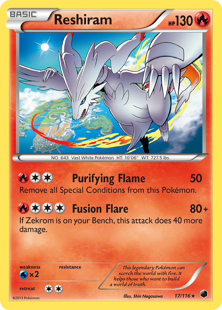 Reshiram (17/116) [Black & White: Plasma Freeze] | Exor Games Summserside