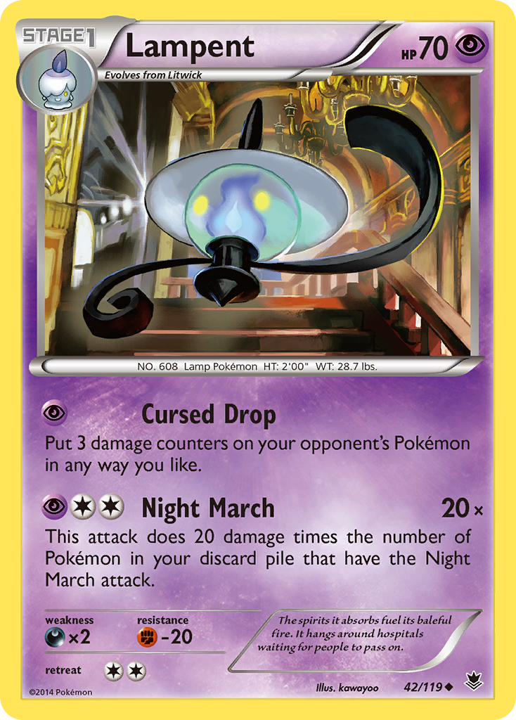 Lampent (42/119) [XY: Phantom Forces] | Exor Games Summserside