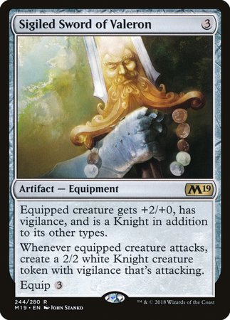 Sigiled Sword of Valeron [Core Set 2019] | Exor Games Summserside