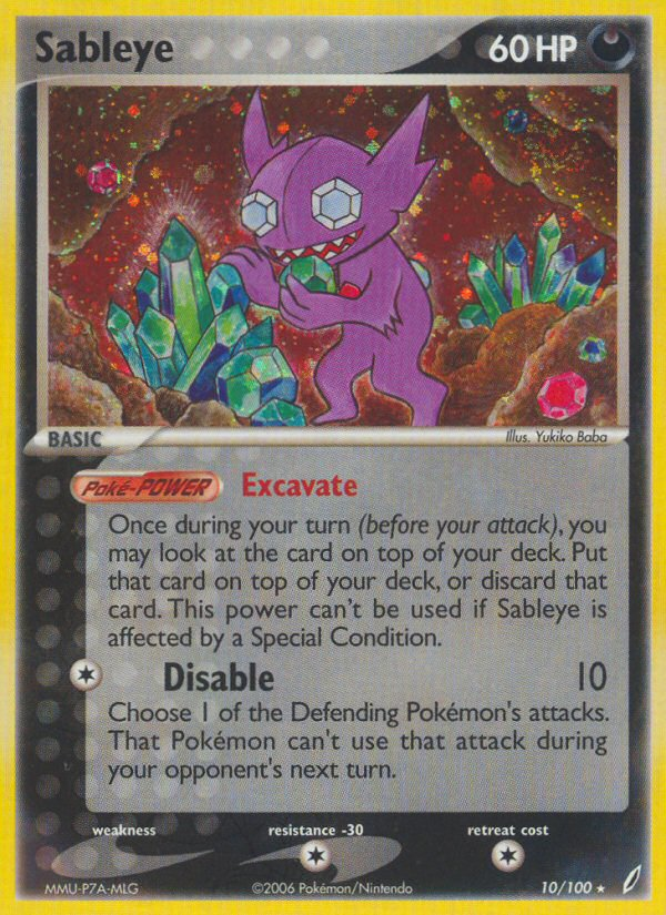 Sableye (10/100) [EX: Crystal Guardians] | Exor Games Summserside