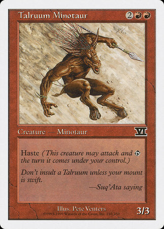 Talruum Minotaur [Classic Sixth Edition] | Exor Games Summserside
