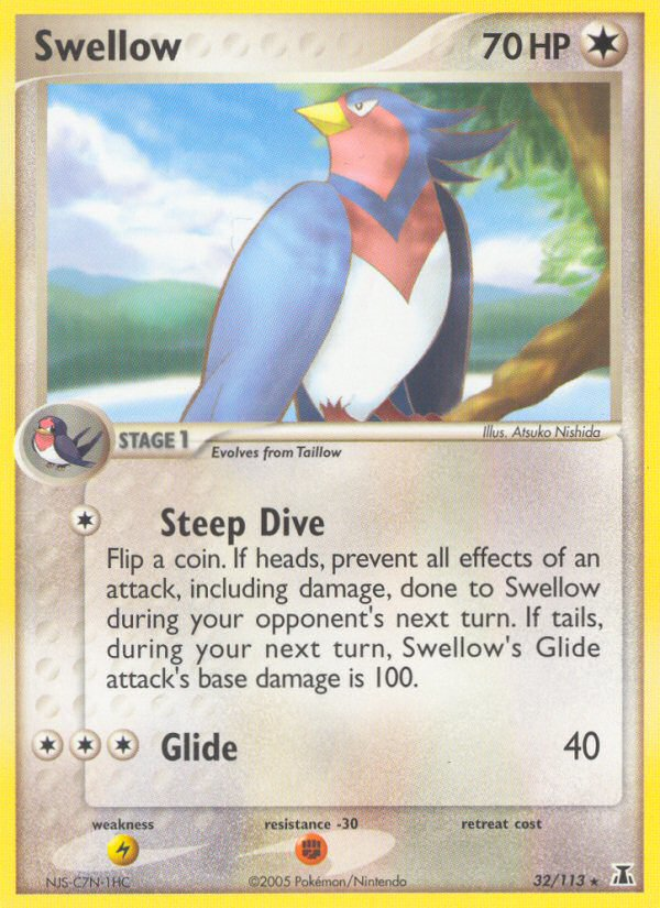 Swellow (32/113) [EX: Delta Species] | Exor Games Summserside