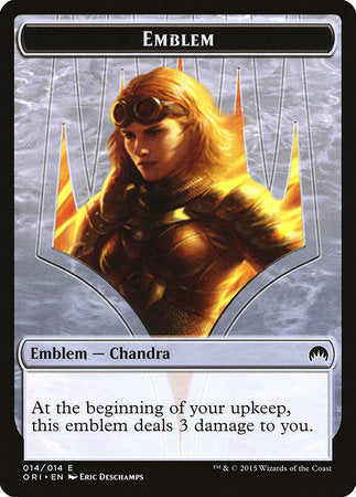 Emblem - Chandra, Roaring Flame [Magic Origins Tokens] | Exor Games Summserside