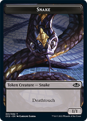 Snake // Zombie Double-sided Token [Commander Collection: Black Tokens] | Exor Games Summserside