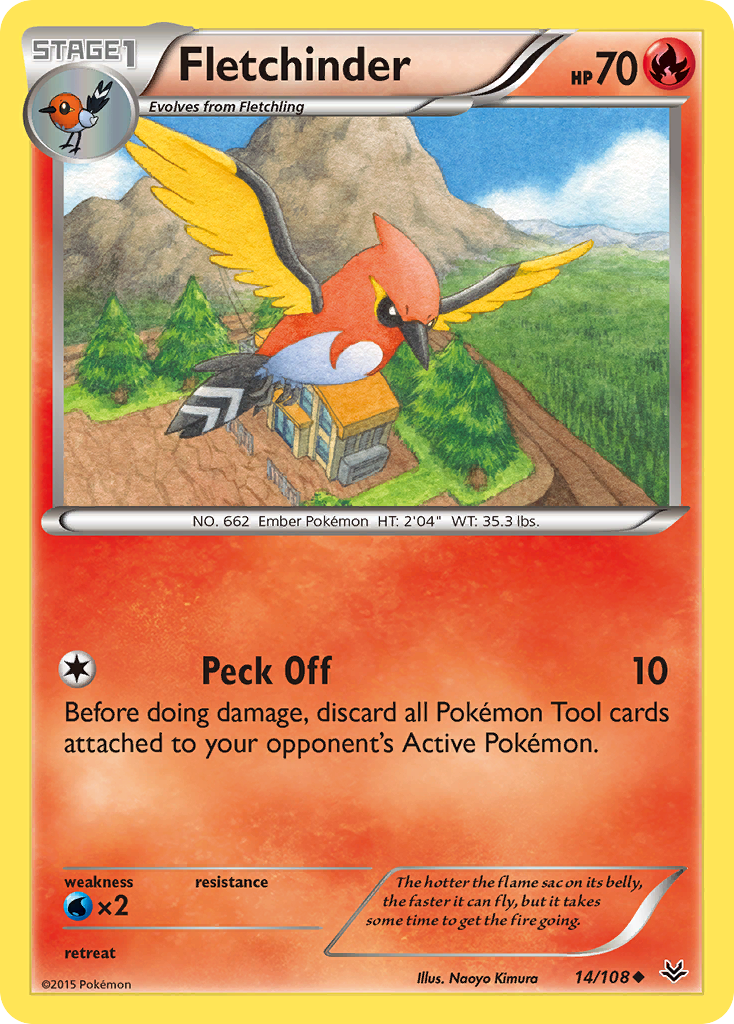 Fletchinder (14/108) [XY: Roaring Skies] | Exor Games Summserside