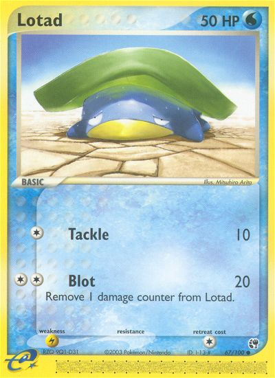 Lotad (67/100) [EX: Sandstorm] | Exor Games Summserside