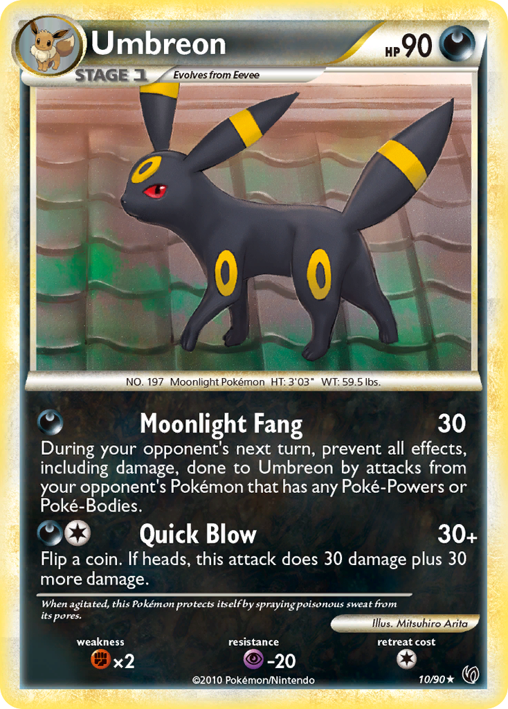 Umbreon (10/90) [HeartGold & SoulSilver: Undaunted] | Exor Games Summserside