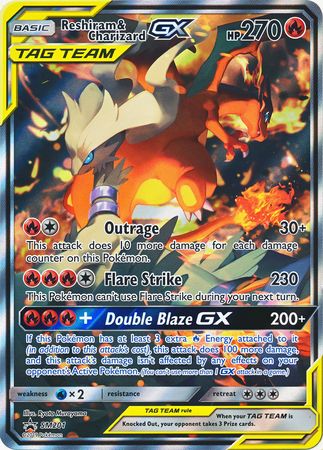 Reshiram & Charizard GX (SM201) (Jumbo Card) [Sun & Moon: Black Star Promos] | Exor Games Summserside