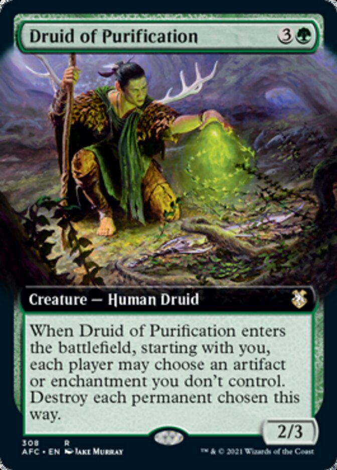 Druid of Purification (Extended) [Dungeons & Dragons: Adventures in the Forgotten Realms Commander] | Exor Games Summserside