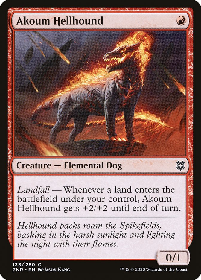 Akoum Hellhound [Zendikar Rising] | Exor Games Summserside