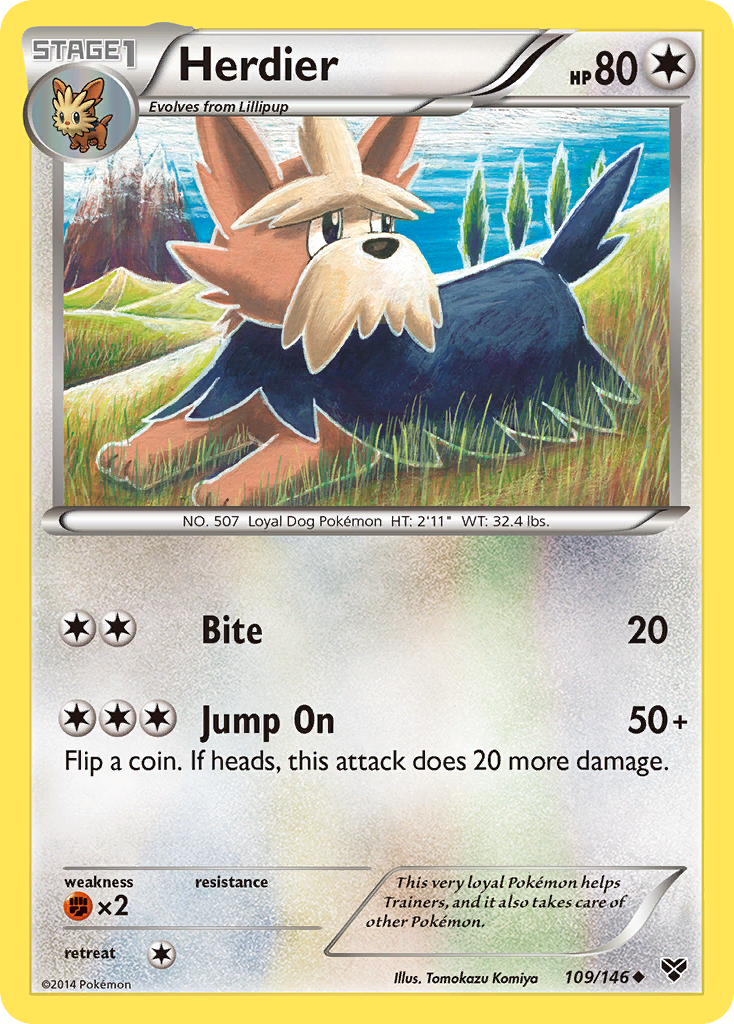 Herdier (109/146) [XY: Base Set] | Exor Games Summserside