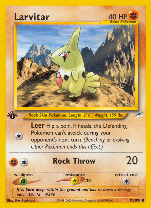 Larvitar (70/105) [Neo Destiny 1st Edition] | Exor Games Summserside