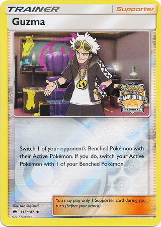 Guzma (115/147) (League Promo) [Sun & Moon: Burning Shadows] | Exor Games Summserside