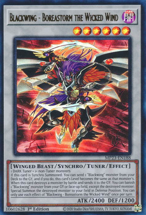 Blackwing - Boreastorm the Wicked Wind [MP23-EN188] Ultra Rare | Exor Games Summserside