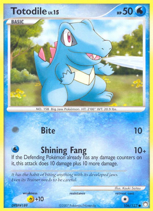 Totodile (106/123) [Diamond & Pearl: Mysterious Treasures] | Exor Games Summserside