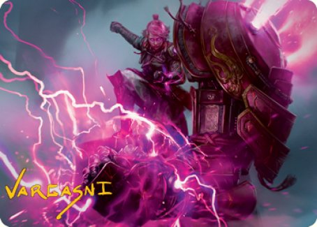 Voltage Surge Art Card (Gold-Stamped Signature) [Kamigawa: Neon Dynasty Art Series] | Exor Games Summserside