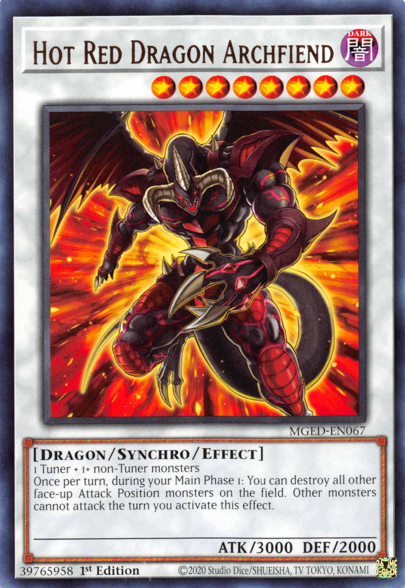 Hot Red Dragon Archfiend [MGED-EN067] Rare | Exor Games Summserside