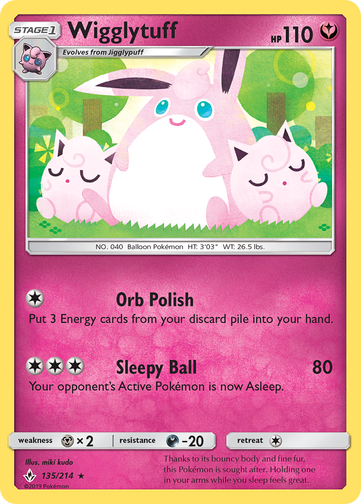 Wigglytuff (135/214) [Sun & Moon: Unbroken Bonds] | Exor Games Summserside