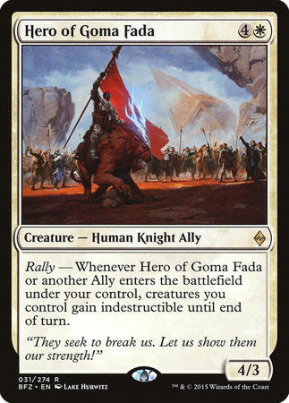 Hero of Goma Fada [Battle for Zendikar] | Exor Games Summserside
