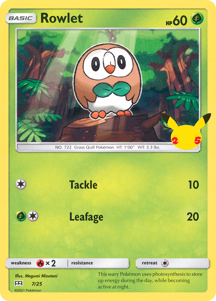 Rowlet (7/25) [McDonald's 25th Anniversary] | Exor Games Summserside