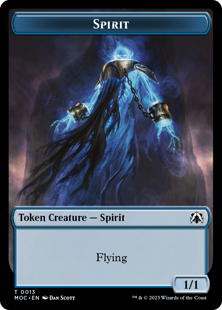 Spirit (9) // Spirit (13) Double-Sided Token [March of the Machine Commander Tokens] | Exor Games Summserside