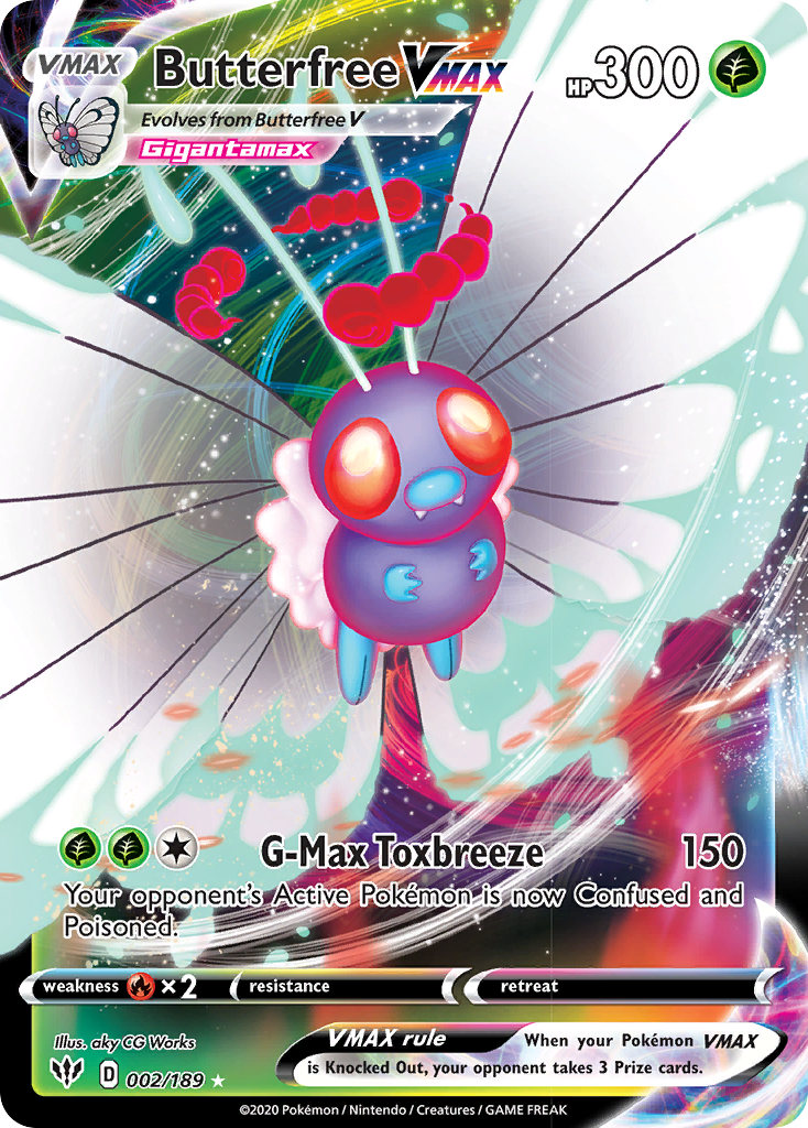 Butterfree VMAX (002/189) [Sword & Shield: Darkness Ablaze] | Exor Games Summserside